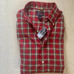 NWT Saddlebred Western Plaid Shirt Large Button Down